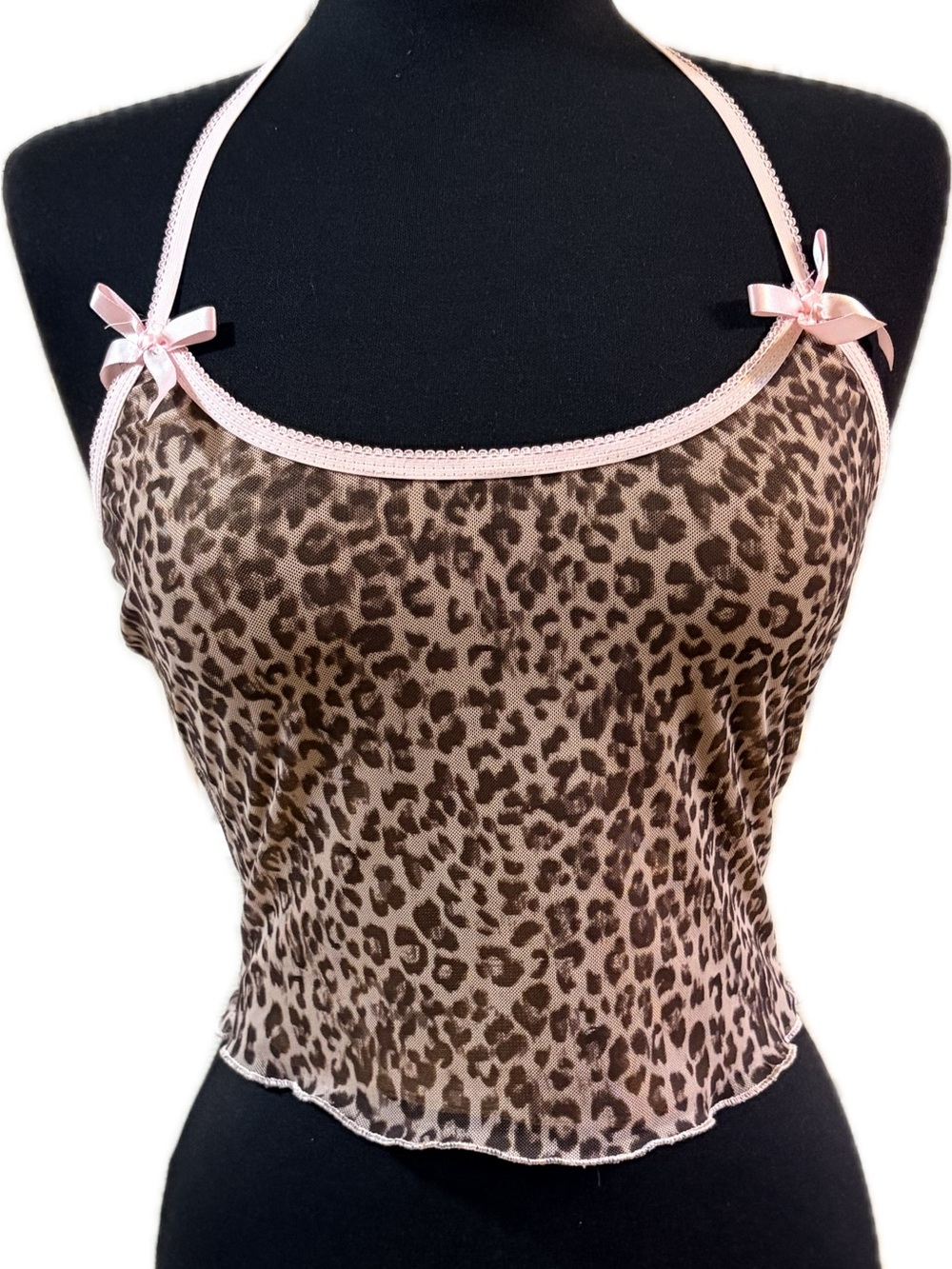 SHEIN Brown and Pink Mixed-Print Top